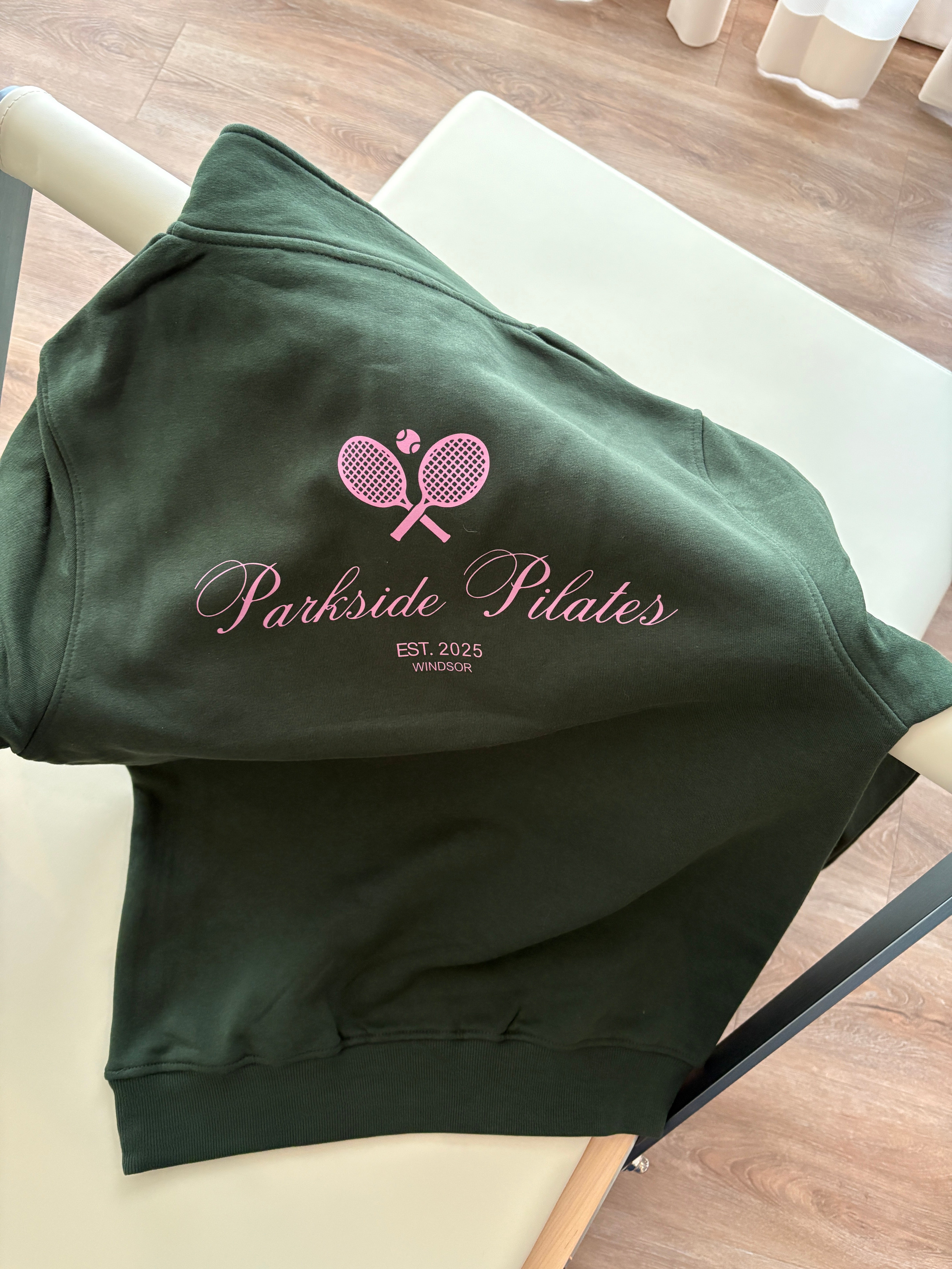 Green PP 1/4 Zip – Parkside Pilates Club